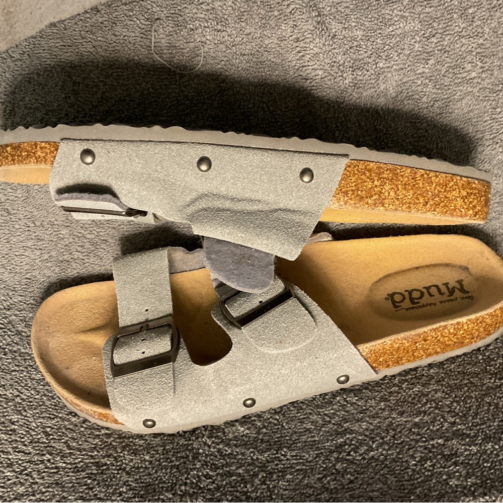Grey Mudd sandals